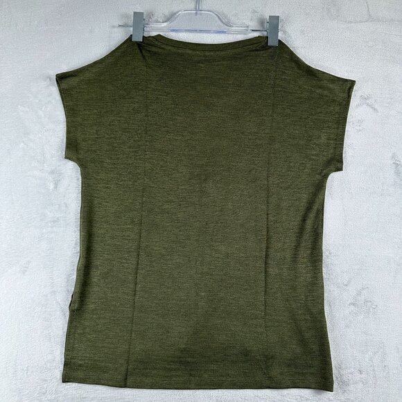 Orvis Knit Shirt Tunic T Shirt Top V Neck Short Sleeve Womens Green Size Small - Picture 5 of 12